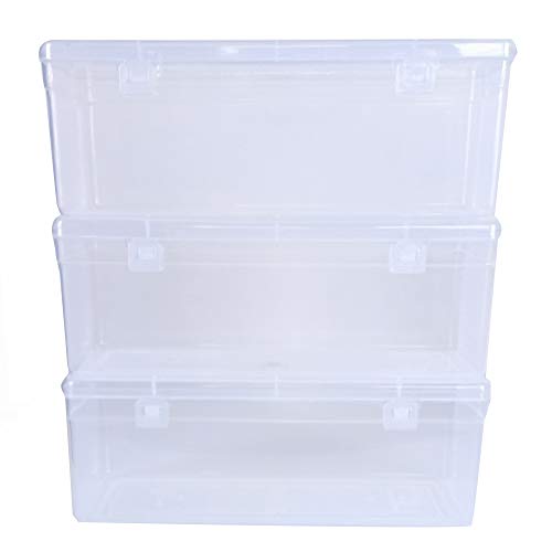 Clear Plastic Transparent Medium Storage Boxes Size 8.75x3.5x3.25 Inch –  Feliz Enterprises