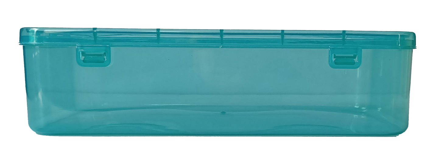 Green Coloured Plastic Large Storage Box front view