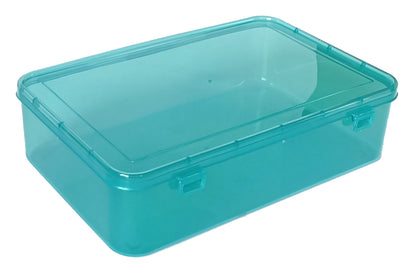 Green Coloured Plastic Large Storage Box side & upper view