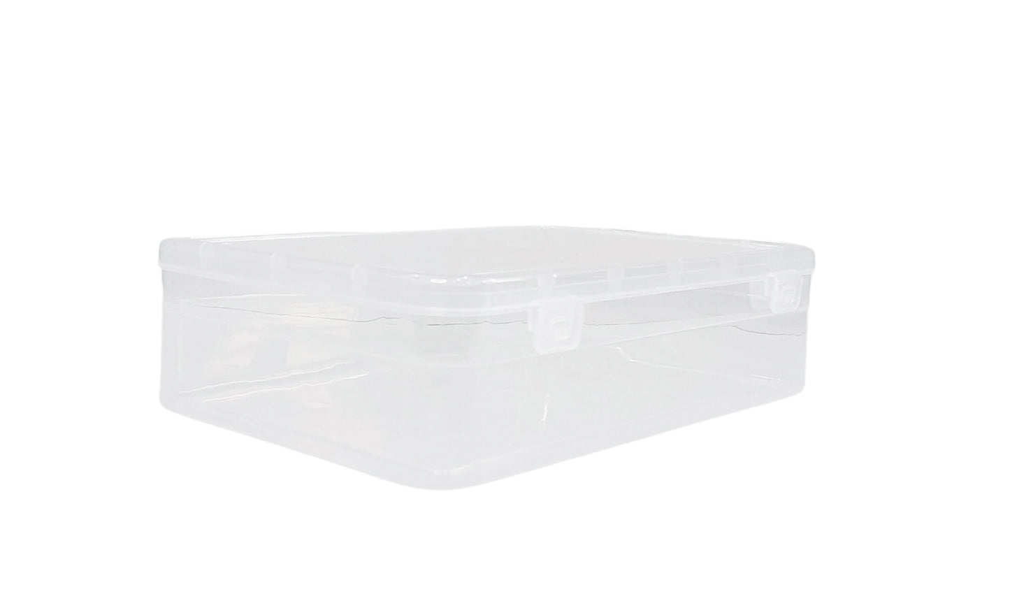 Feliz Green Coloured Plastic Large Storage Box Size 11.5x7.5x2.75 inches, Clear Plastic Storage Box Size 10.25x6.75x2.5 inches and Size 8.5x5.5x2.25 inches (Total 3 boxes)