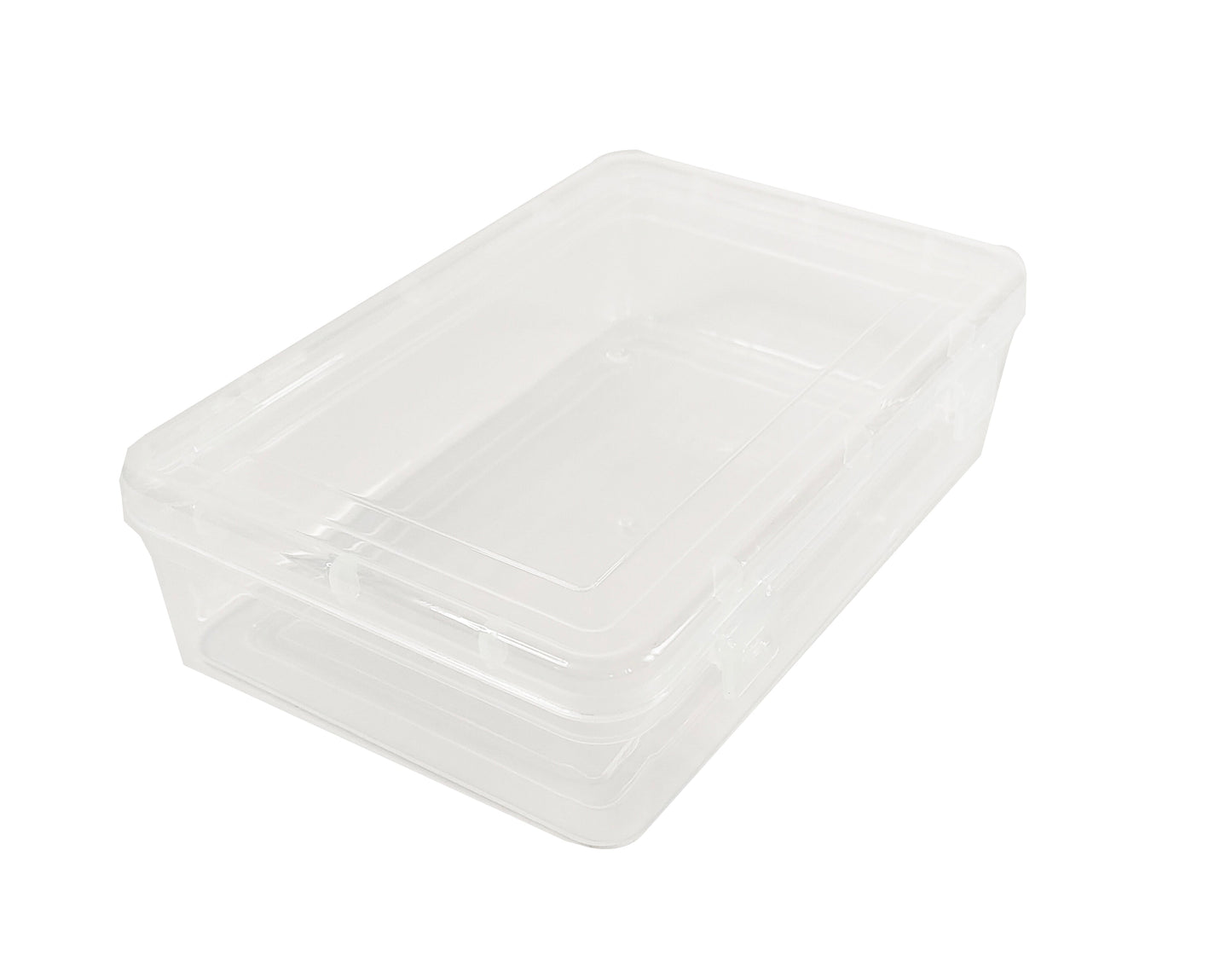 White Coloured Plastic Large Storage Box side & upper view