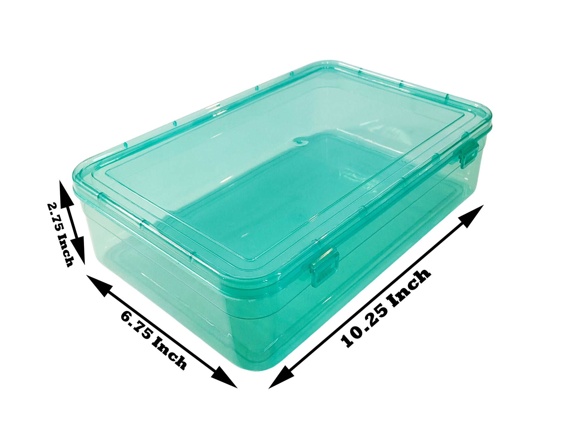 Feliz Green Coloured Plastic Large Storage Box Size 11.5x7.5x2.75 inch –  Feliz Enterprises