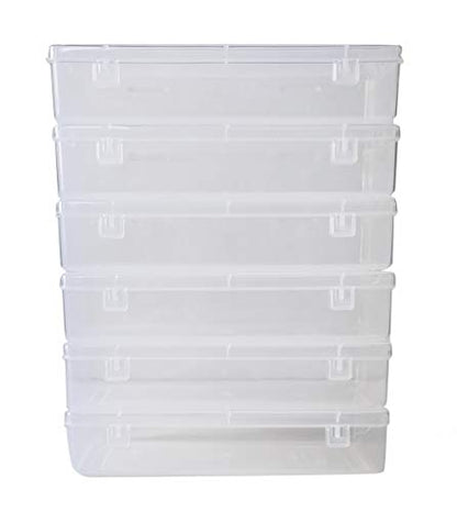 Brights Small Plastic Storage Bins Set of 6