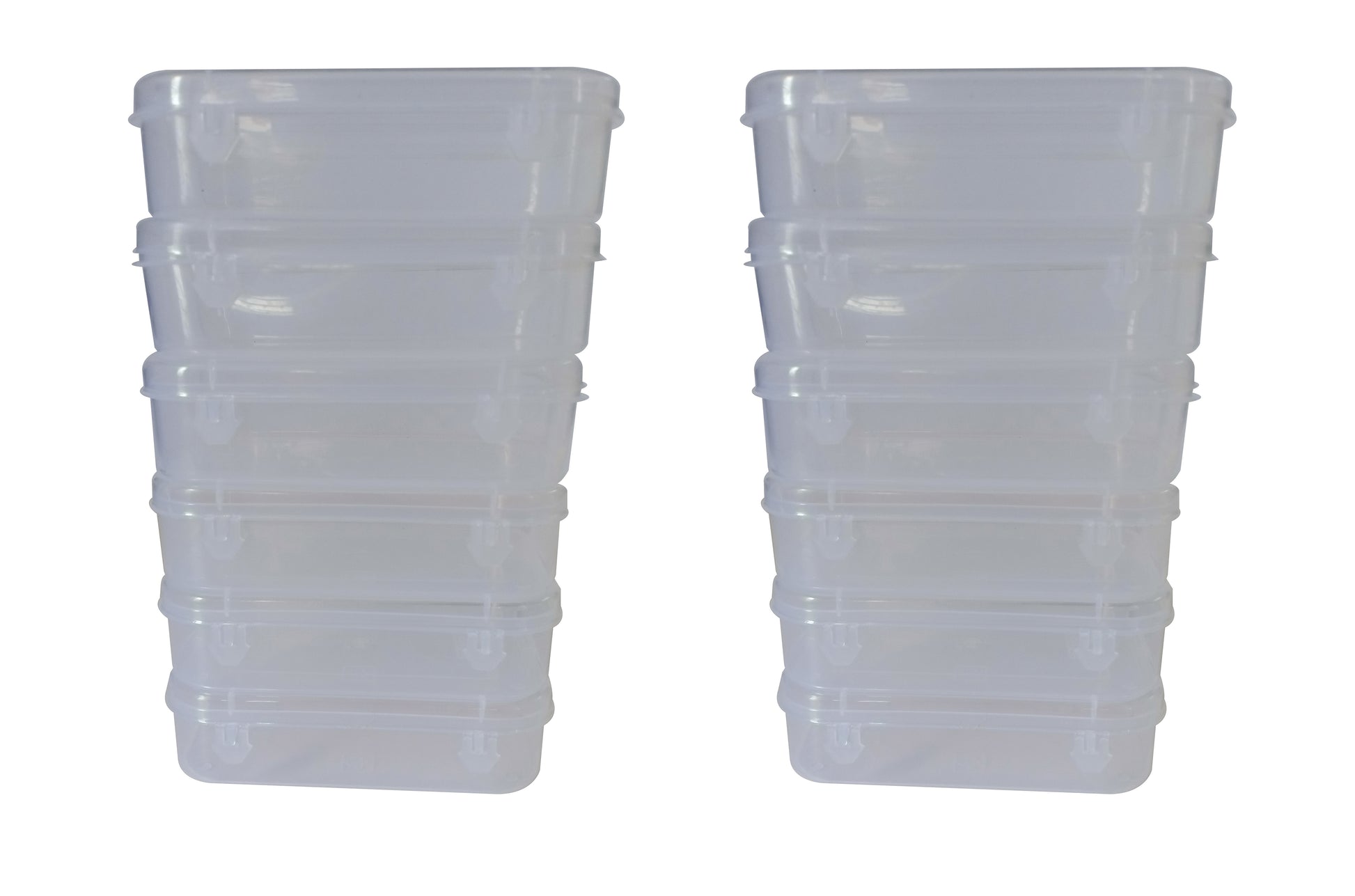 Clear Plastic Very Small Storage Boxes Size 3.5x1.5x1 Inches (Set of 12)