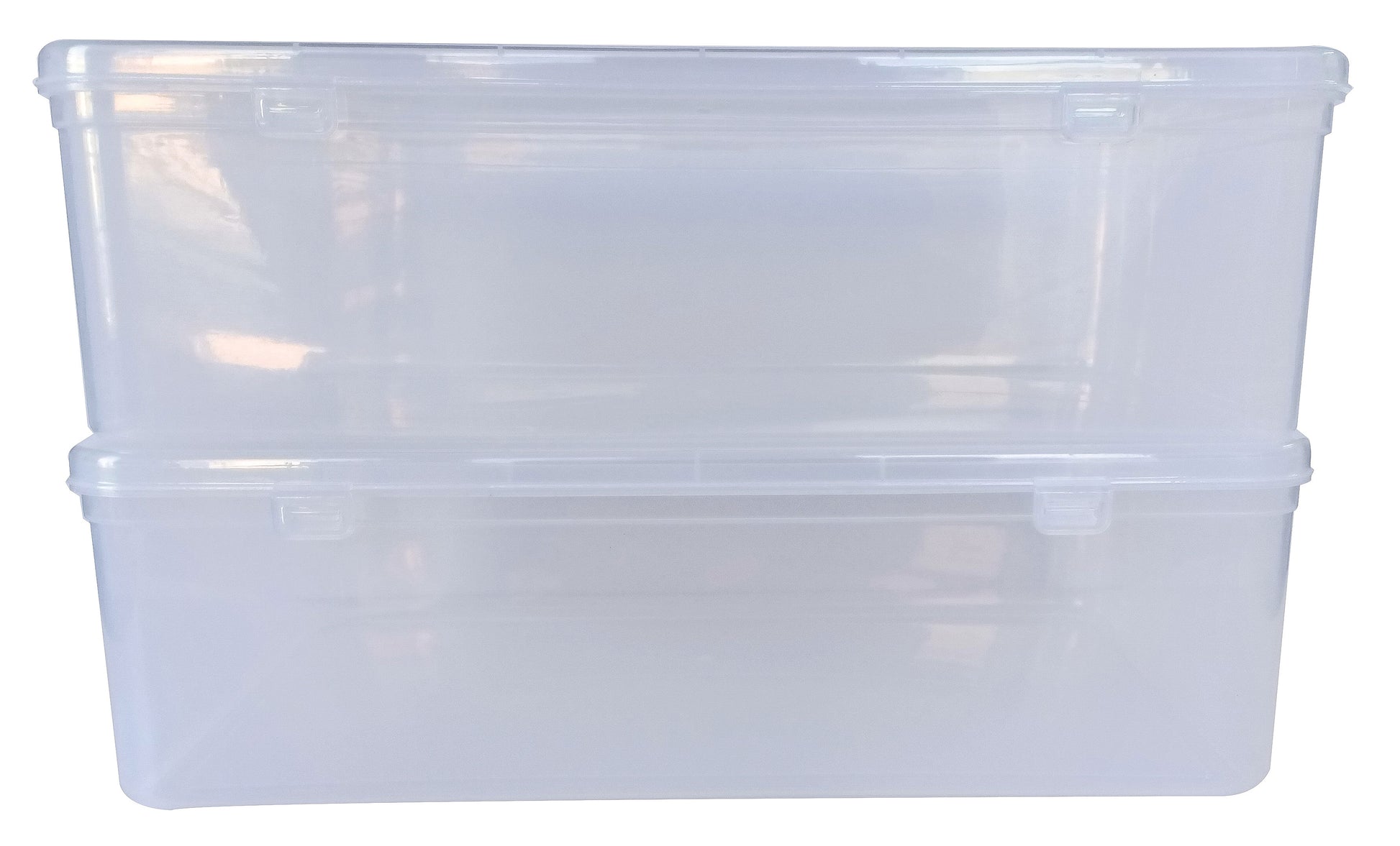 Clear Plastic Extra Large Storage Box Size 12.75x8x3.5 Inches