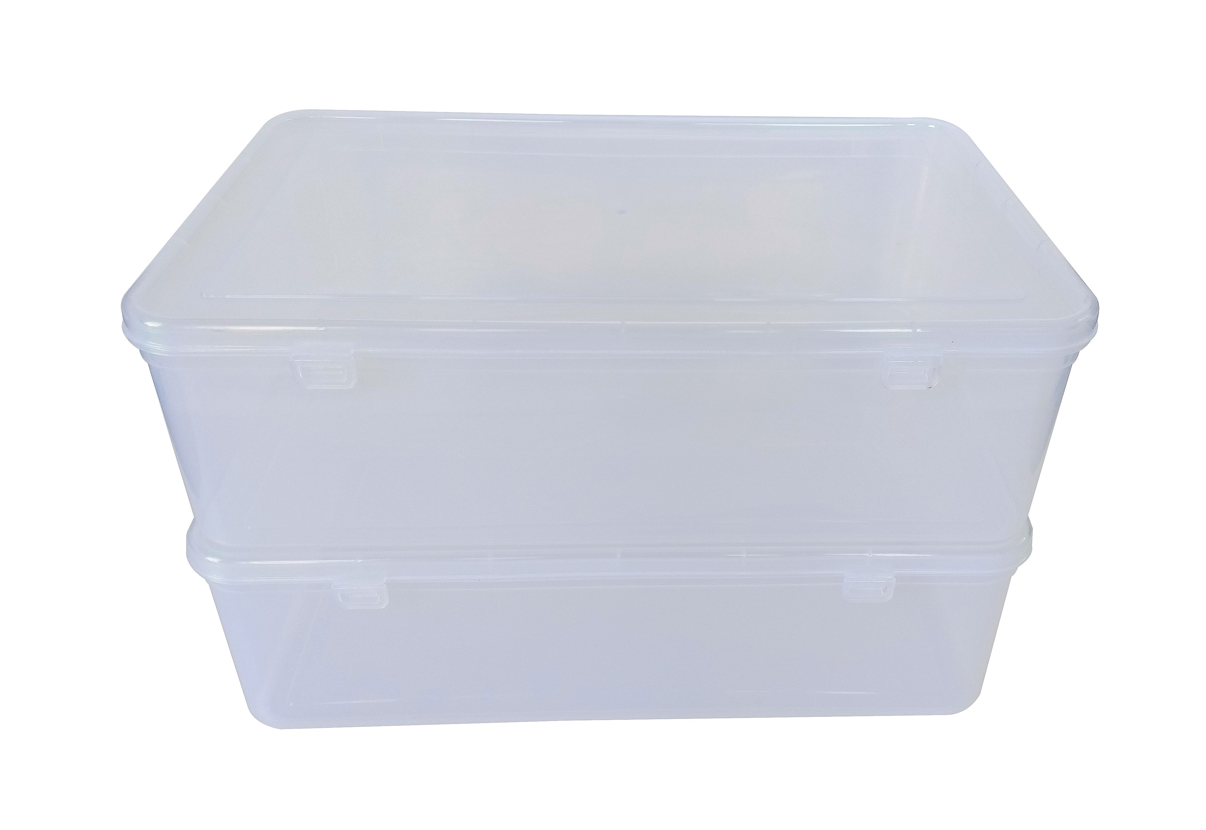 Clear Plastic Extra Large Storage Box Size 15.5x10.25x4.5 Inches ...