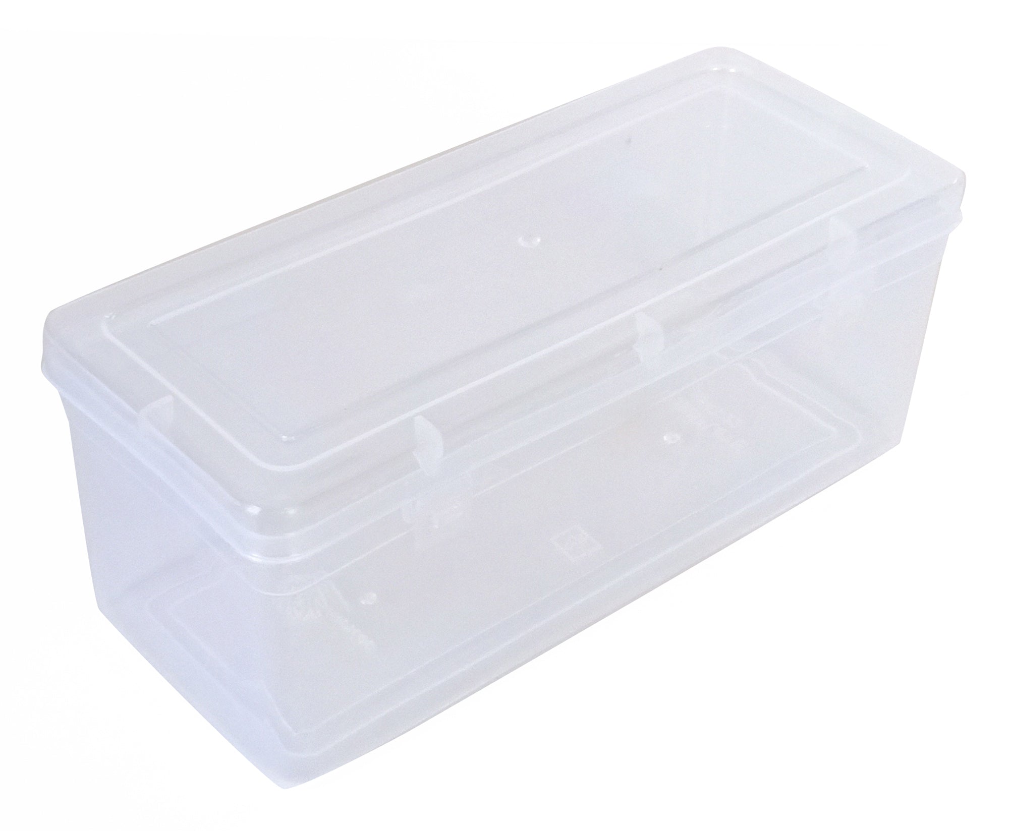 Clear plastic store rectangular boxes