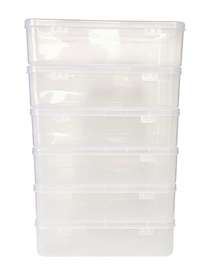 Clear Plastic Extra Large Storage Box set of 6