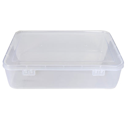 Clear Plastic Extra Large Storage Box front & upper view