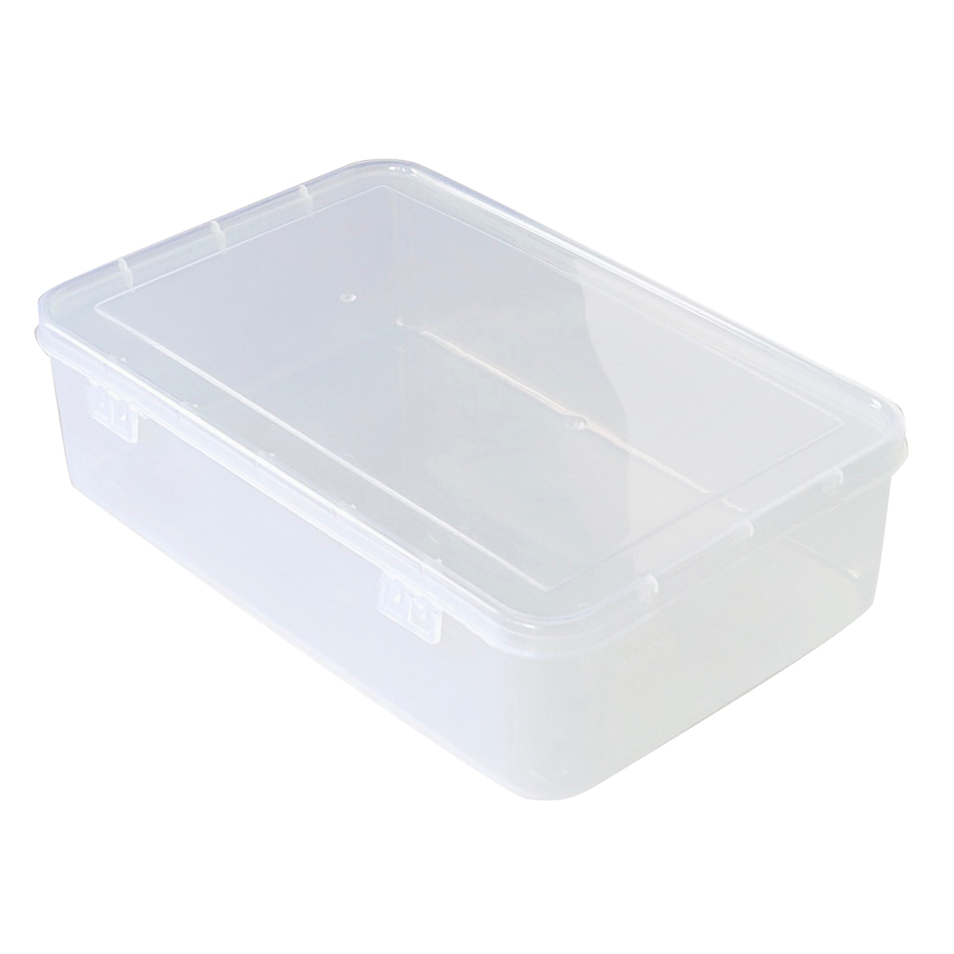 Clear Plastic Extra Large Storage Box front & upper view